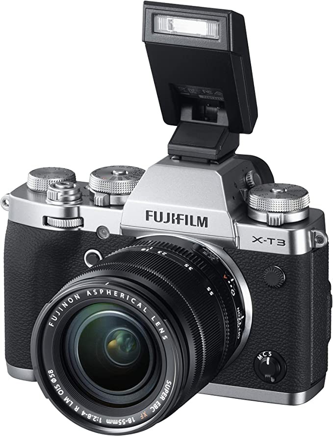 Fujifilm Fuji X-T3 without reflector digital camera with Fujinon XF18-55mm F2.8-4 R LM optical anti-shake lens kit silver