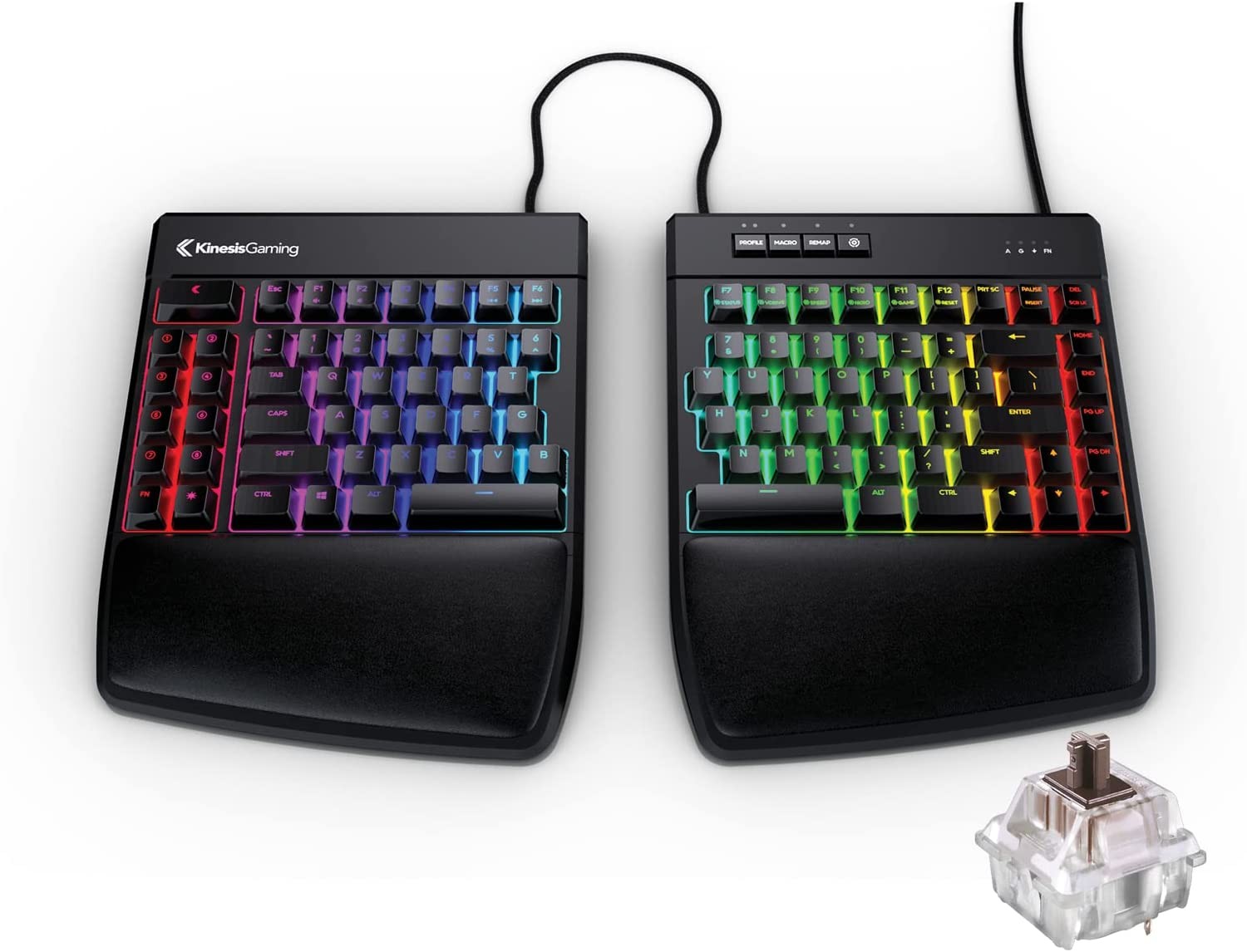 KINESIS GAMING Freestyle Edge RGB Split Mechanical Keyboard (MX Brown)